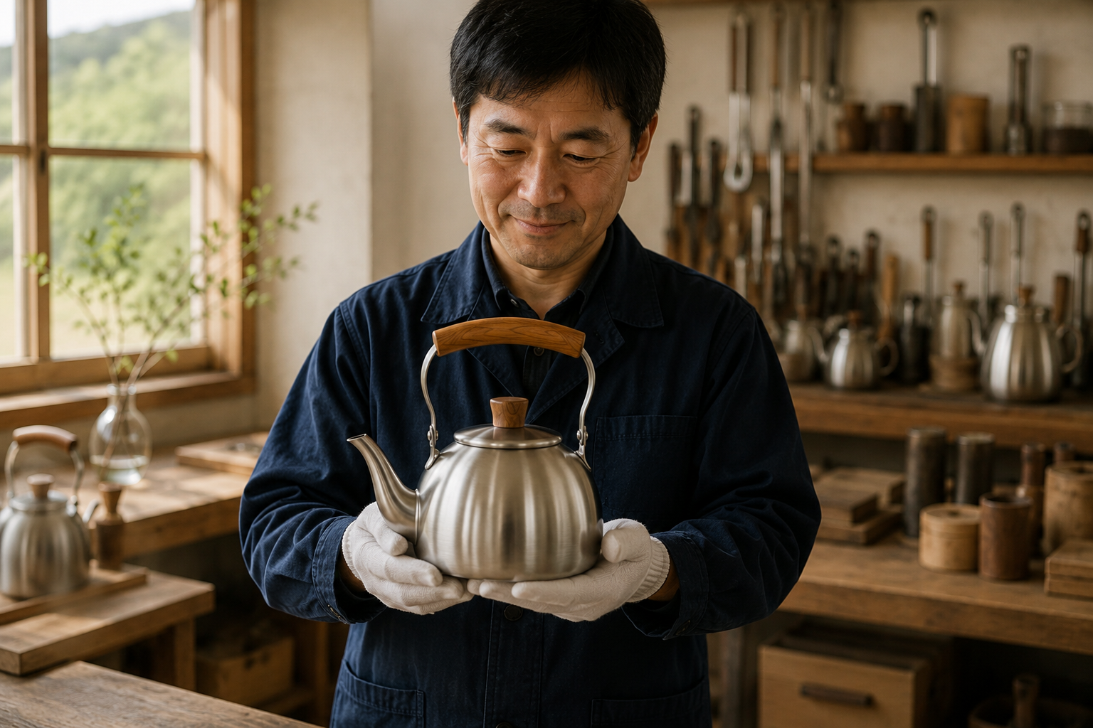 完成品の表面と仕上がりを確認する工程